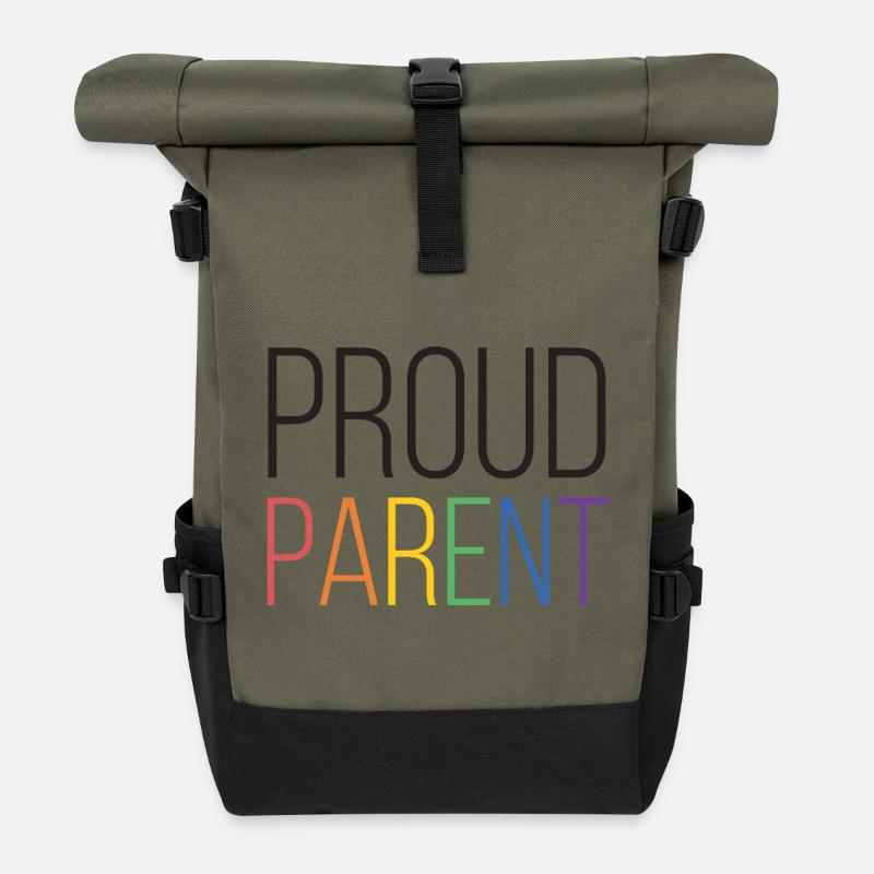 LGBTQ Pride Month - Stolze Eltern - Rolltop Rucksack - Olive/Schwarz