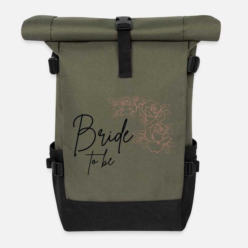 Zukünftige Braut - Rolltop Rucksack - Olive/Schwarz