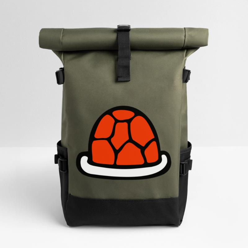 Turtle shell without turtle cute shell Roll Top Backpack