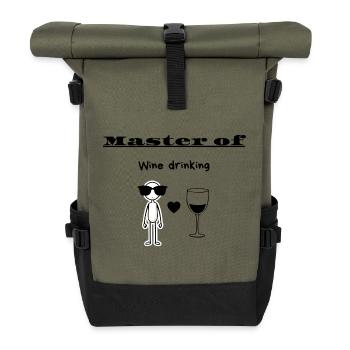 Maître du vin - Sac à dos roll top - olive/noir - Devant
