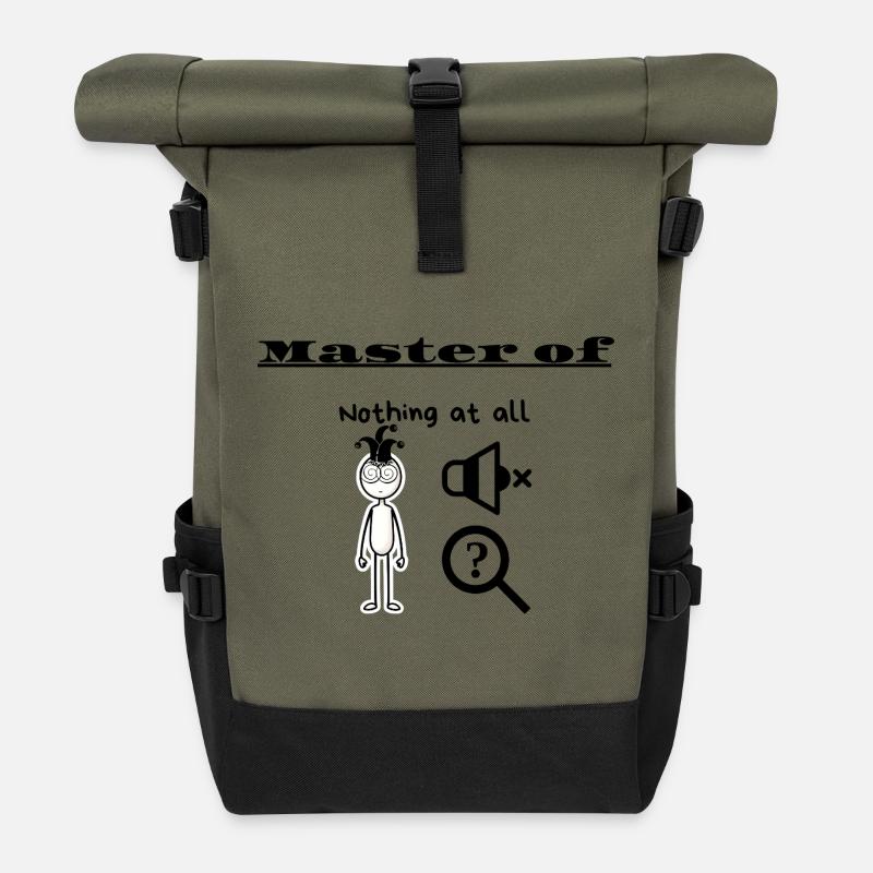Maître du Rien du tout - Sac à dos roll top - olive/noir
