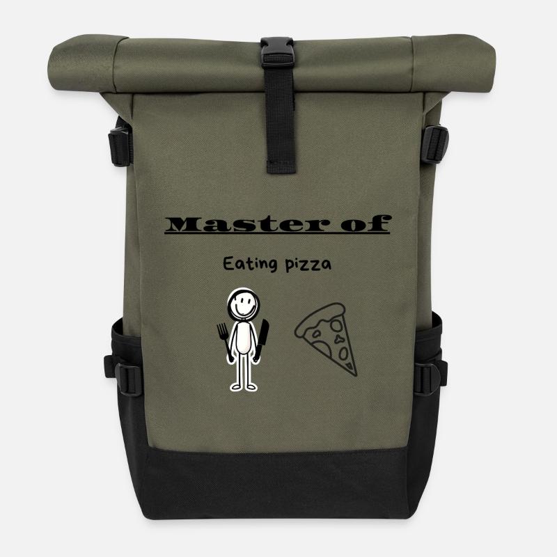 Maître de la pizza - Sac à dos roll top - olive/noir