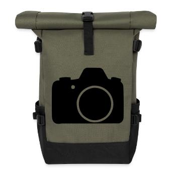 Kamera - Rolltop Rucksack - Olive/Schwarz - Vorne