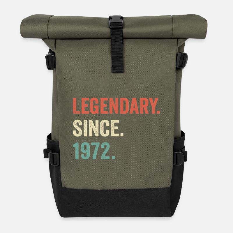 legendary since 1972 - Roll Top Backpack - olive/black