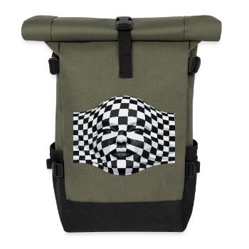 Face under cloth - Roll Top Backpack - olive/black - Front