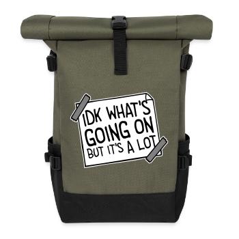 Je ne sais pas ce qui se passe mais c’est vraiment dépassé - Sac à dos roll top - olive/noir - Devant