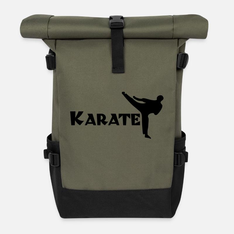 karate - Rolltop Rucksack - Olive/Schwarz