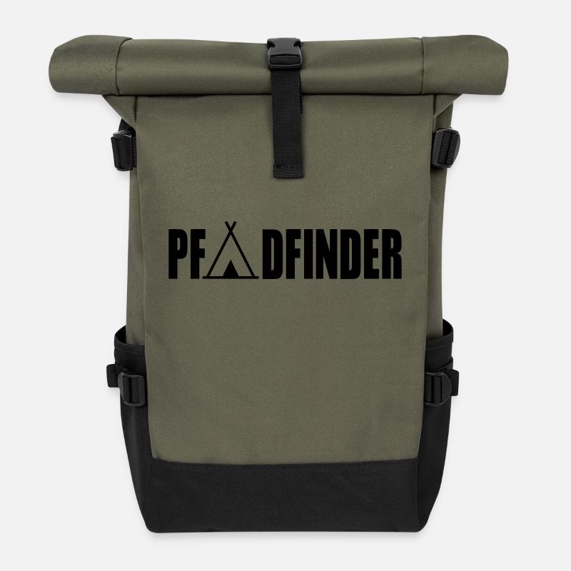 Pfadfinder - Rolltop Rucksack - Olive/Schwarz