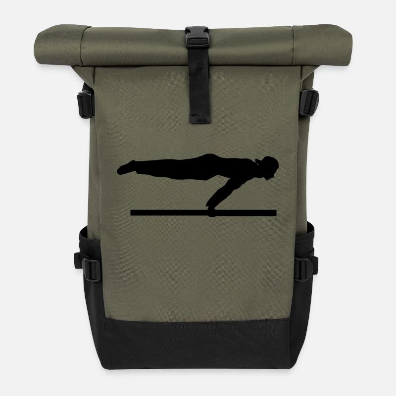 Full Planche - Calisthenics - Rolltop Rucksack - Olive/Schwarz