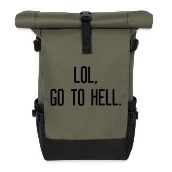 LOL va en enfer - Sac à dos roll top - olive/noir - Devant