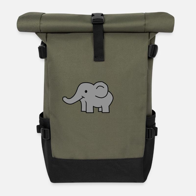 Elefant - Rolltop Rucksack - Olive/Schwarz
