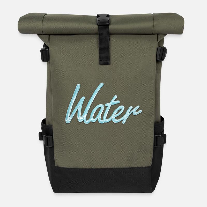Wasser - Rolltop Rucksack - Olive/Schwarz