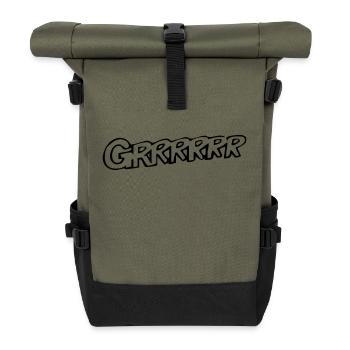 Grrrrrrr - Rolltop Rucksack - Olive/Schwarz - Vorne