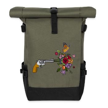 Le pistolet de la paix - Sac à dos roll top - olive/noir - Devant