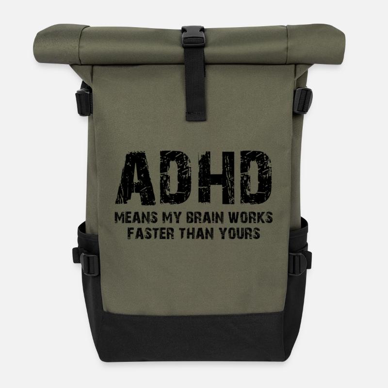 Adhs - Rolltop Rucksack - Olive/Schwarz