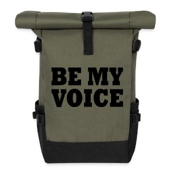 Be my voice - Roll Top Backpack - olive/black - Front
