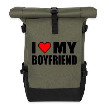 I love my boyfriend - Sac à dos roll top - olive/noir - Devant