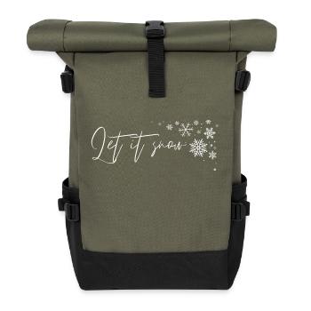 Let It Snow Sparkle - Rolltop Rucksack - Olive/Schwarz - Vorne