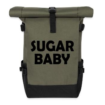 Sugar baby - Roll Top Backpack - olive/black - Front