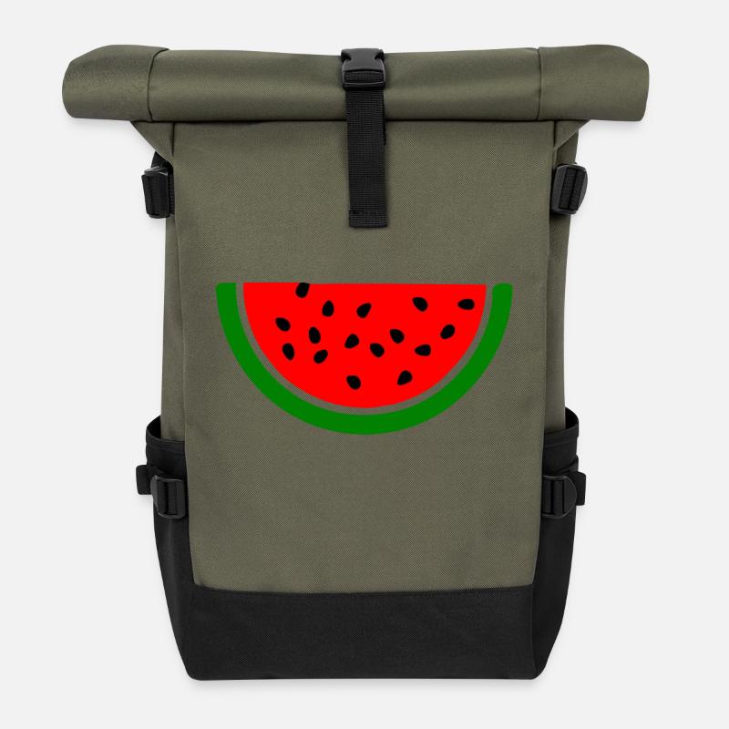 Wassermelone melone - Rolltop Rucksack - Olive/Schwarz