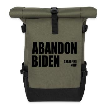 Abandon biden - Roll Top Backpack - olive/black - Front