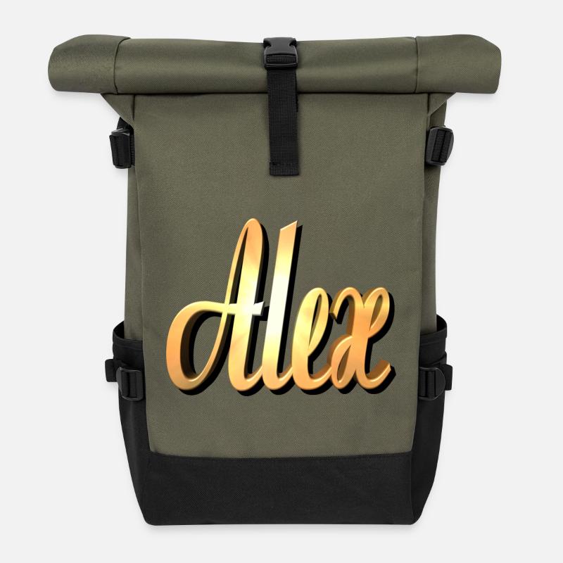alex2 - Roll Top Backpack - olive/black