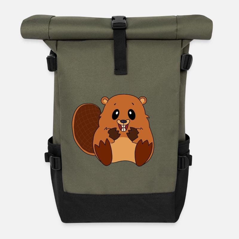 Biber - Rolltop Rucksack - Olive/Schwarz