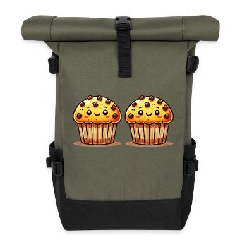 muffin 2 - Rolltop Rucksack - Olive/Schwarz - Vorne