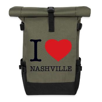 I LOVE NASHVILLE - Roll Top Backpack - olive/black - Front