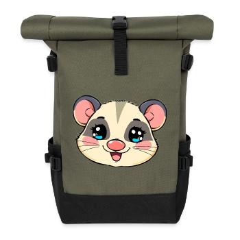 opossum - Roll Top Backpack - olive/black - Front