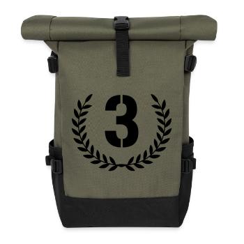3 Kranz - Rolltop Rucksack - Olive/Schwarz - Vorne