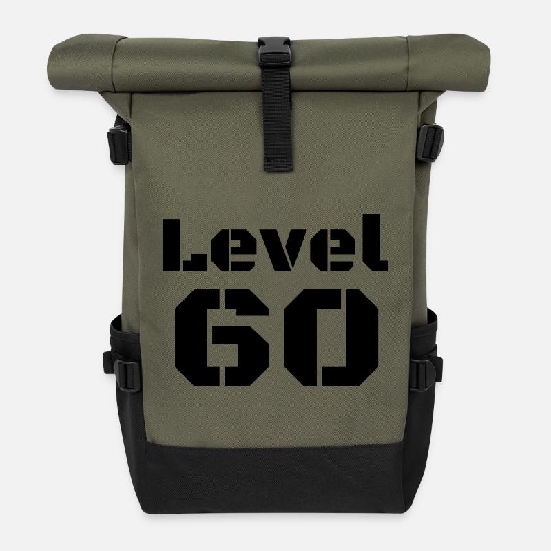 Niveau 60 - Sac à dos roll top - olive/noir