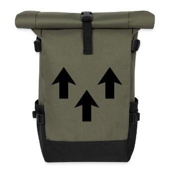 Arrows - Roll Top Backpack - olive/black - Front