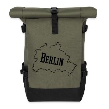 Berlin - Rolltop Rucksack - Olive/Schwarz - Vorne