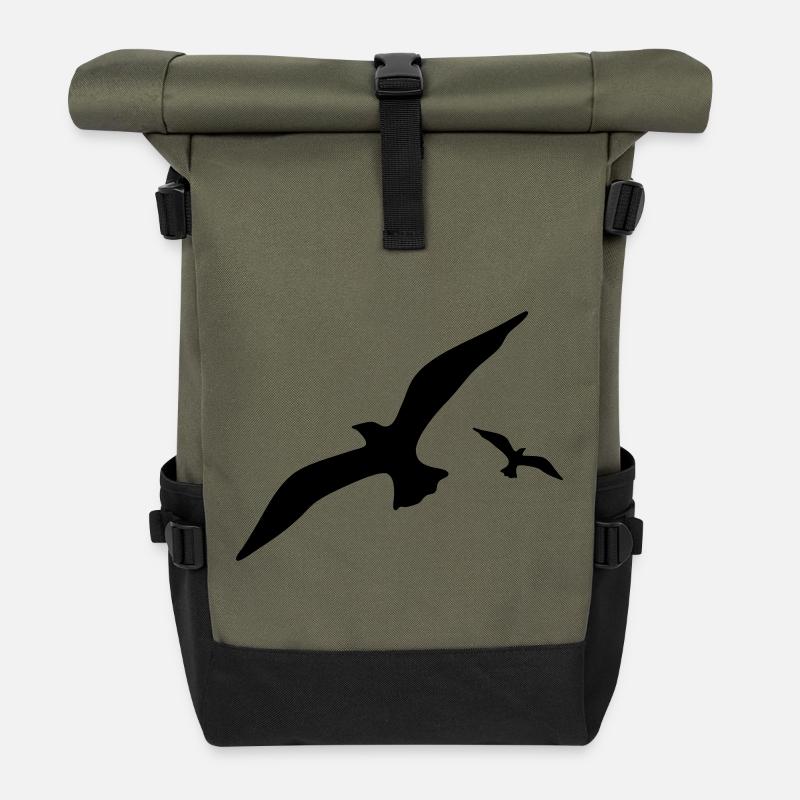 Möwe - Rolltop Rucksack - Olive/Schwarz