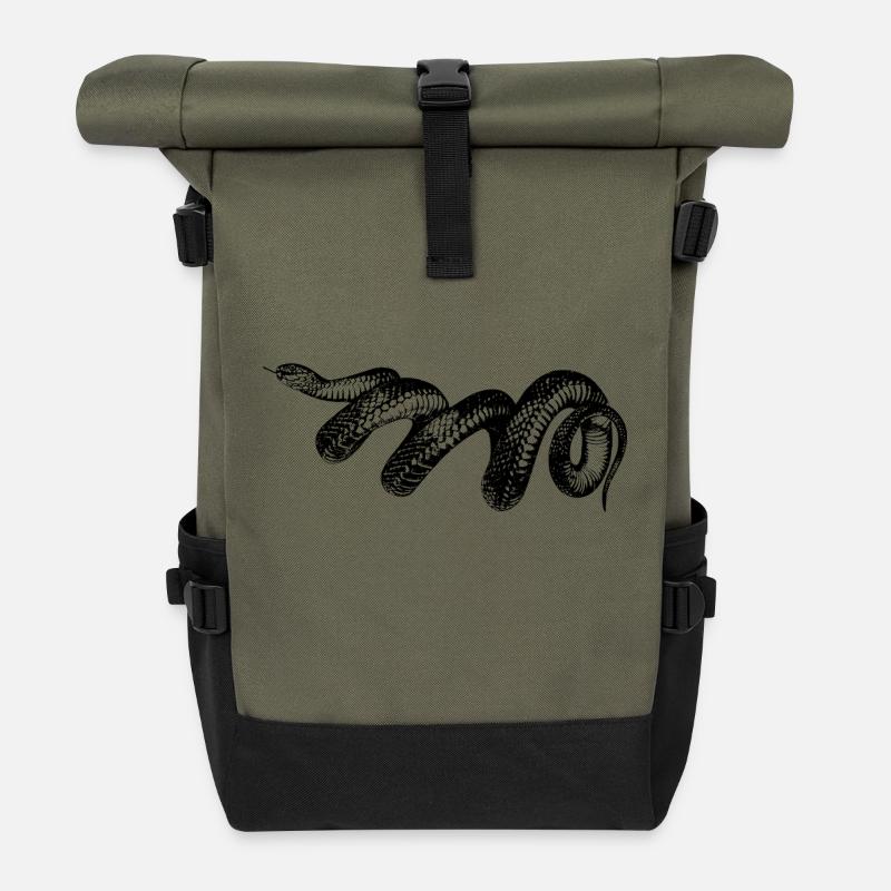 serpent - Sac à dos roll top - olive/noir