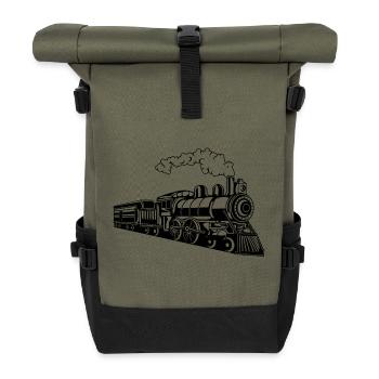 Locomotive / Locomotive 02_schwarz - Sac à dos roll top - olive/noir - Devant
