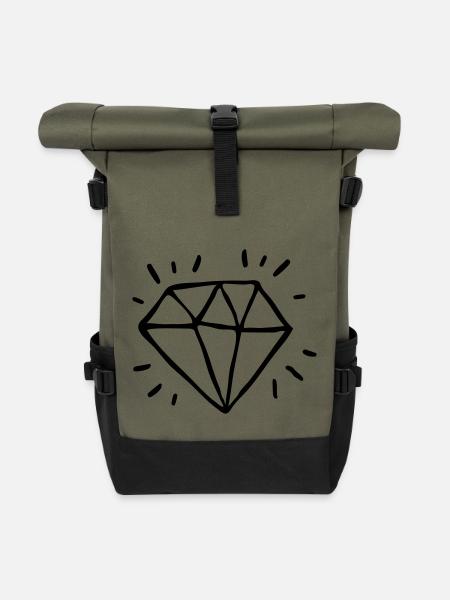 Diamant - Rolltop Rucksack - Olive/Schwarz