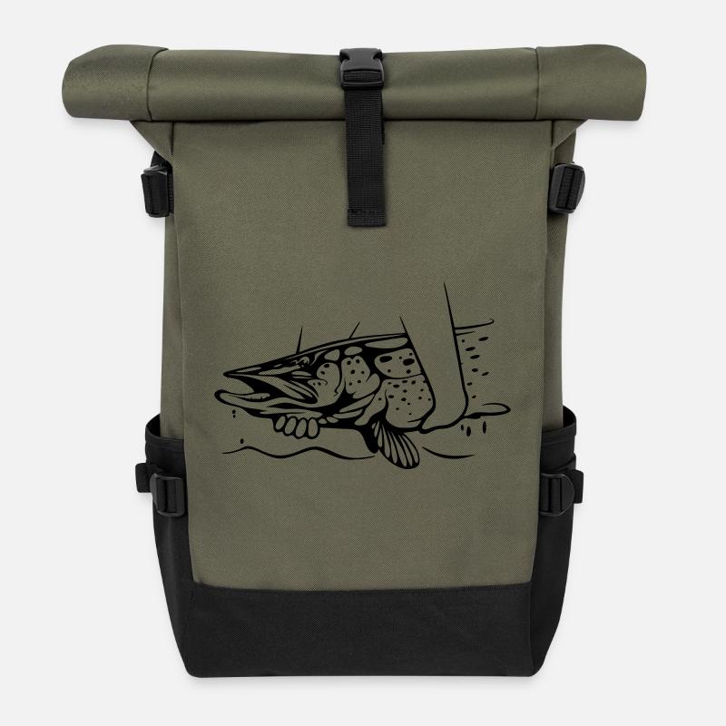 Hecht Catch & Release - Rolltop Rucksack - Olive/Schwarz