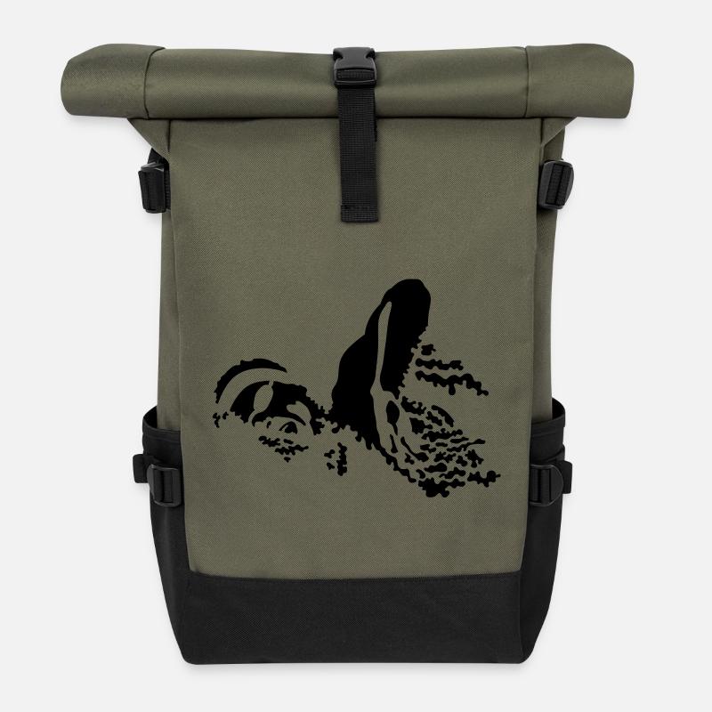 Schwimmer - Rolltop Rucksack - Olive/Schwarz