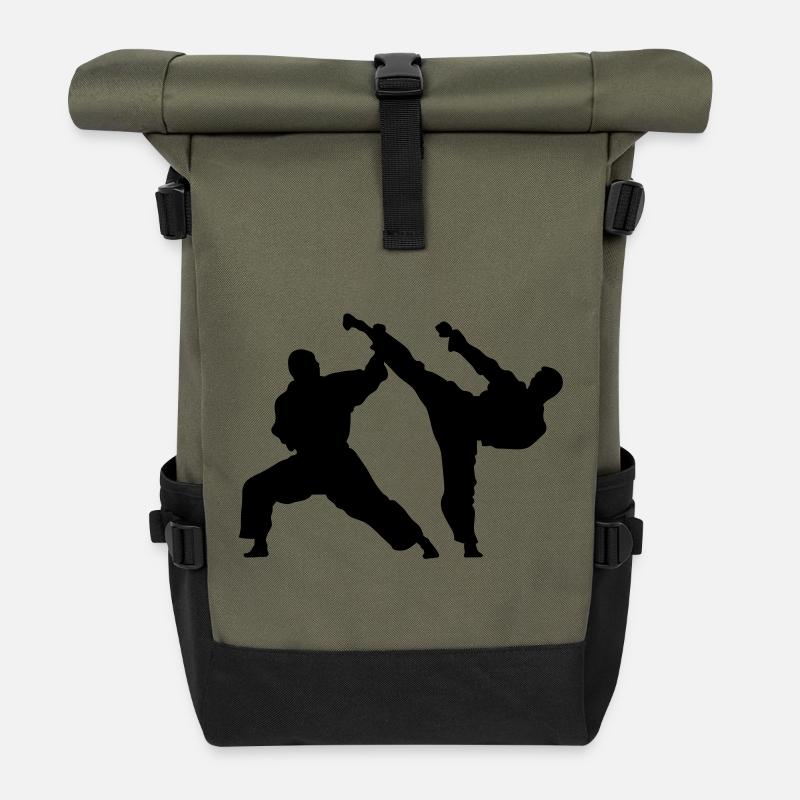 karate - Sac à dos roll top - olive/noir