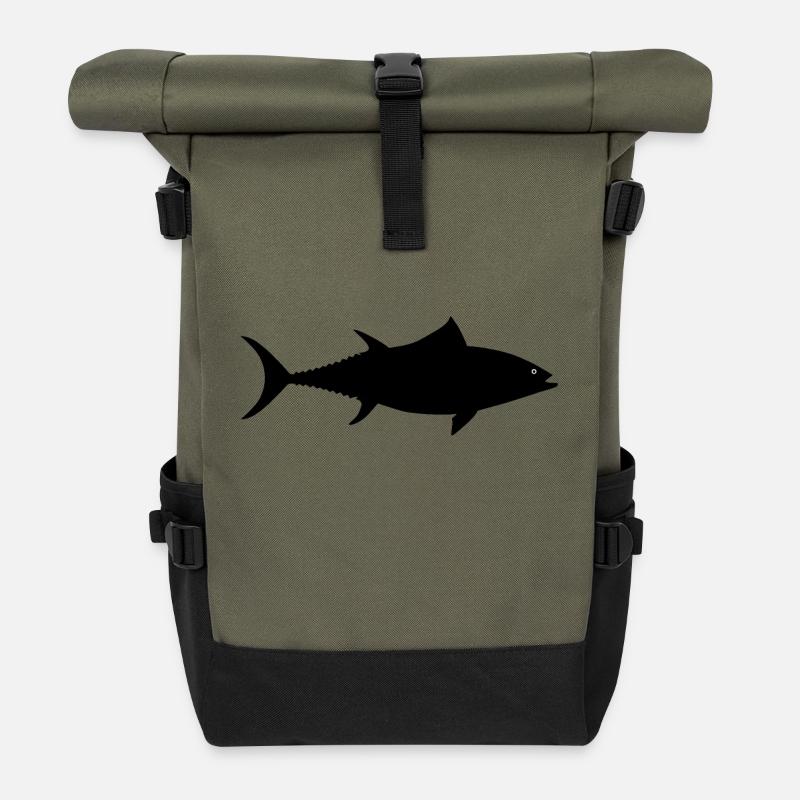 Thunfisch - Rolltop Rucksack - Olive/Schwarz