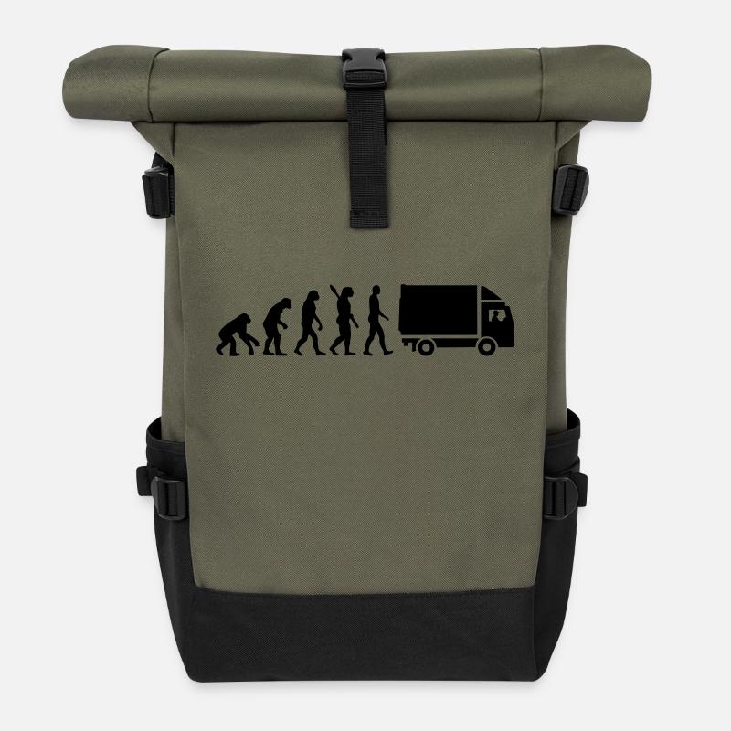 LKW - Rolltop Rucksack - Olive/Schwarz