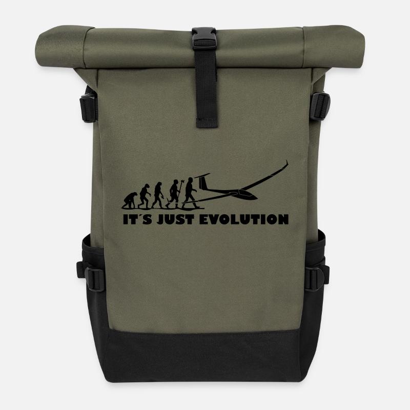 evolution segelfliegen - Rolltop Rucksack - Olive/Schwarz