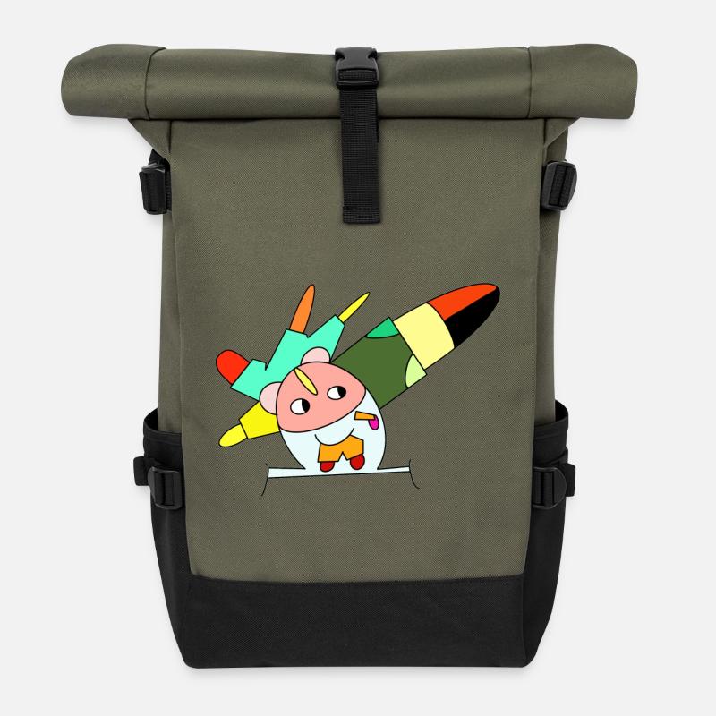 A Class Of Its Own - Rolltop Rucksack - Olive/Schwarz