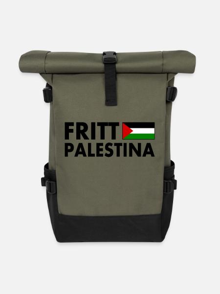 Fritt palestina - Rolltop Rucksack - Olive/Schwarz