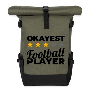 Durchschnittlicher Footballspieler - Rolltop Rucksack - Olive/Schwarz - Vorne