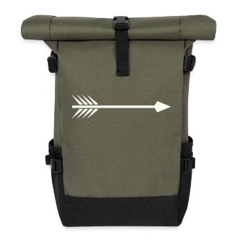Arrow - Roll Top Backpack - olive/black - Front