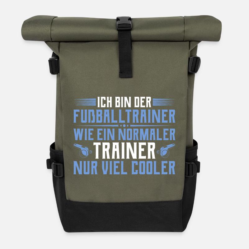 Fußballtrainer - Cooler als ein normaler Trainer - Rolltop Rucksack - Olive/Schwarz