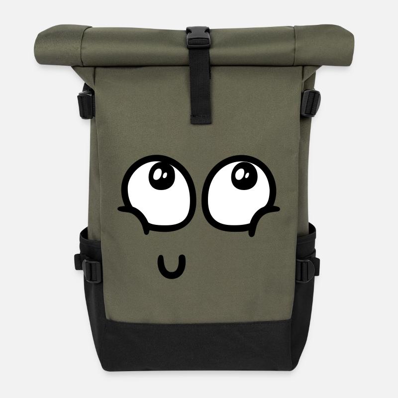 Joy overload - Rolltop Rucksack - Olive/Schwarz